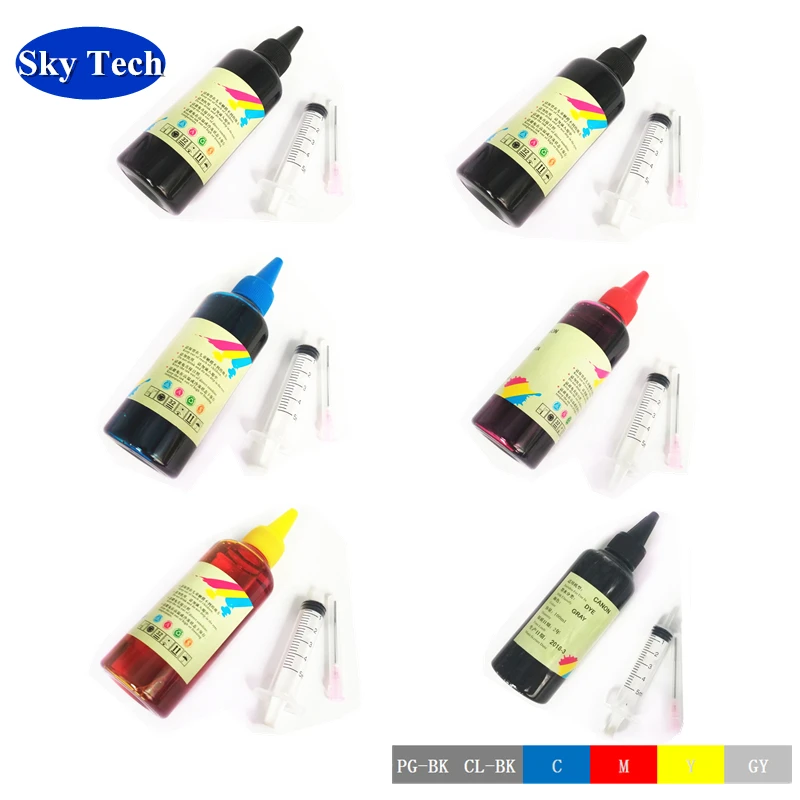 

Качественные чернила для картриджей Canon и емкости для чернил, чернила для фотографирования красителей для настольного ПК Canon/универсальный принтер. 100 мл одного цвета