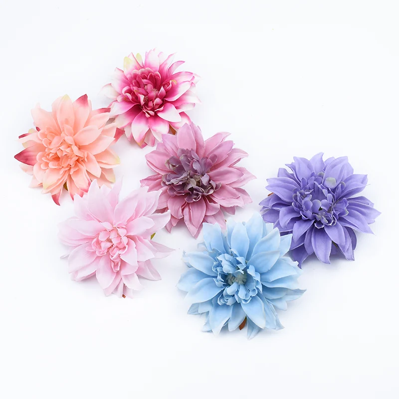 5 Stukken Scrapbooking Bloem Muur Kerst Decoraties Voor Thuis Bruiloft Auto Zijde Daisy Pompom Diy Geschenken Box Kunstbloemen