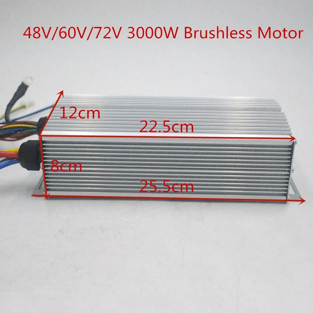 48V 60V 72V 3000W Brushless Controller 80A 24Mosfet for BLDC motor electric bike/ebike/tricycle/motorcycle