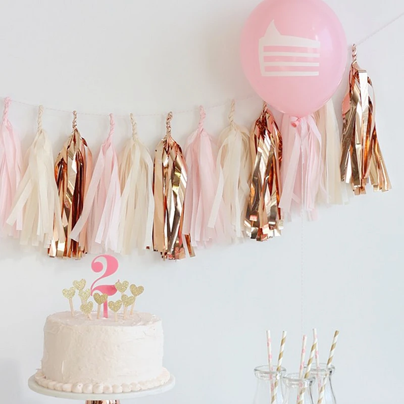 5 sheets/lot Tissue Paper Tassels DIY Garland Multi-use for Wedding Baby Shower Decoration Birthday Party Unicorn Party Supplies