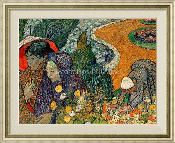 canvas painting scenery oil pictures prints masterpiece of Van Gogh  Ladies of Arles (Memories of the Garden at Etten), c.1888