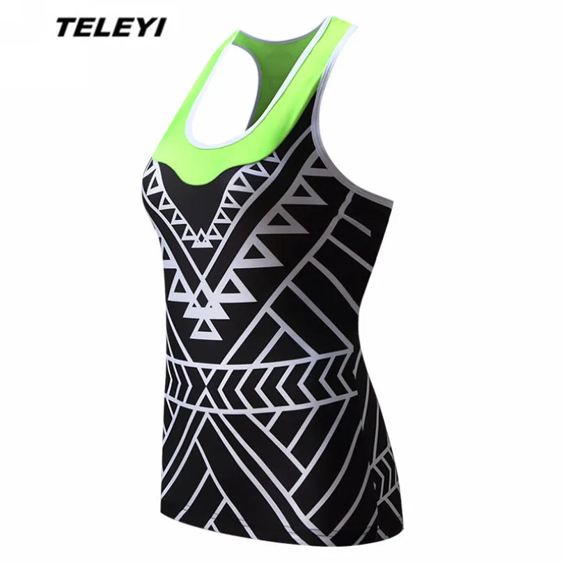 2019 Green bicycle Sleeveless MTB Bike Jersey Women\'s Cycling Clothing Ropa CiclismoLadies Bike Shirts Top Maillot Black