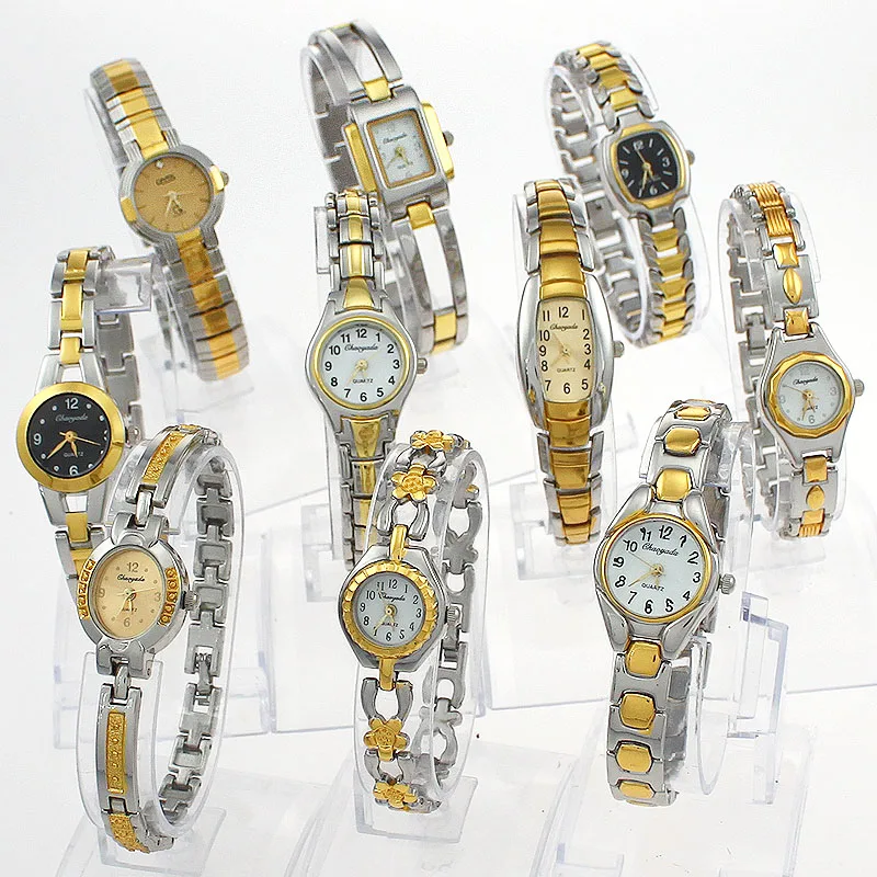 elegant trendy casual business Mixed Bulk 10PCS Gold/Silver Lady Women Watches Quartz Wristwatch the best xmas Gift JBT