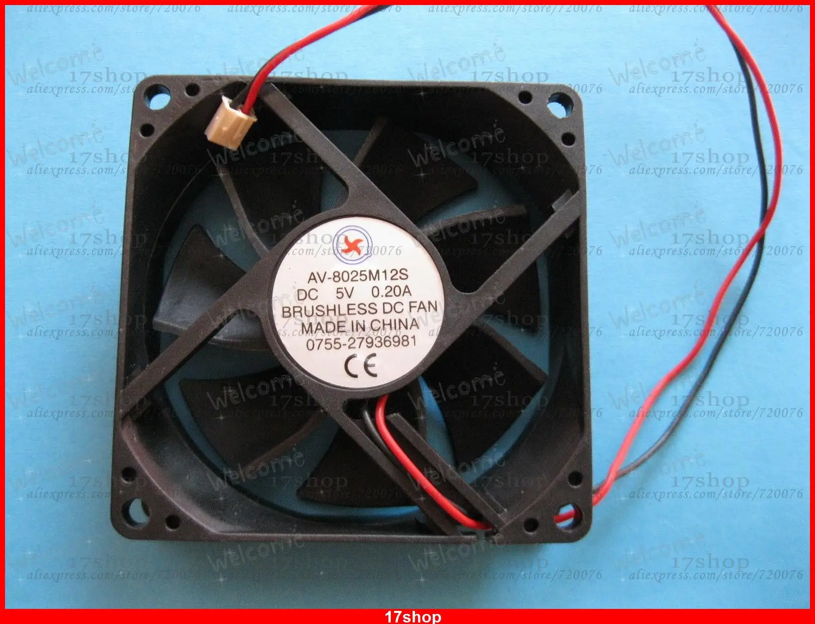 

1 pcs Brushless DC Cooling Fan 5V 8025S 7 Blades 80x80x25mm 2pin Sleeve-bearing