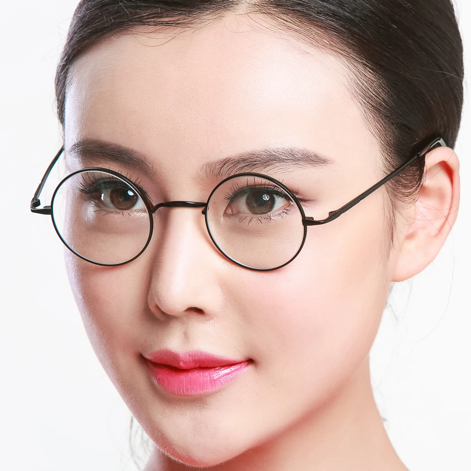Vintage Glasses Round 44mm Titanium Eyeglasses Frames Men Eyewear Women Spectacles Prescription Rx able