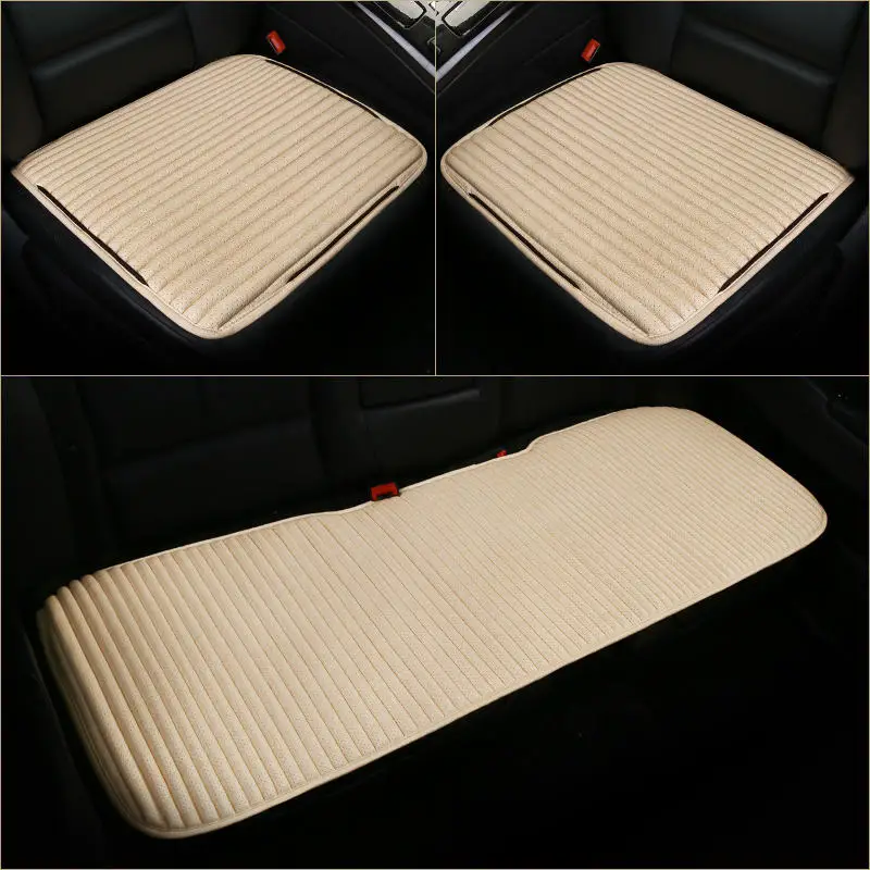 Punch leather breathable car cushion, simple and convenient four seasons seat cover, suitable for all general models