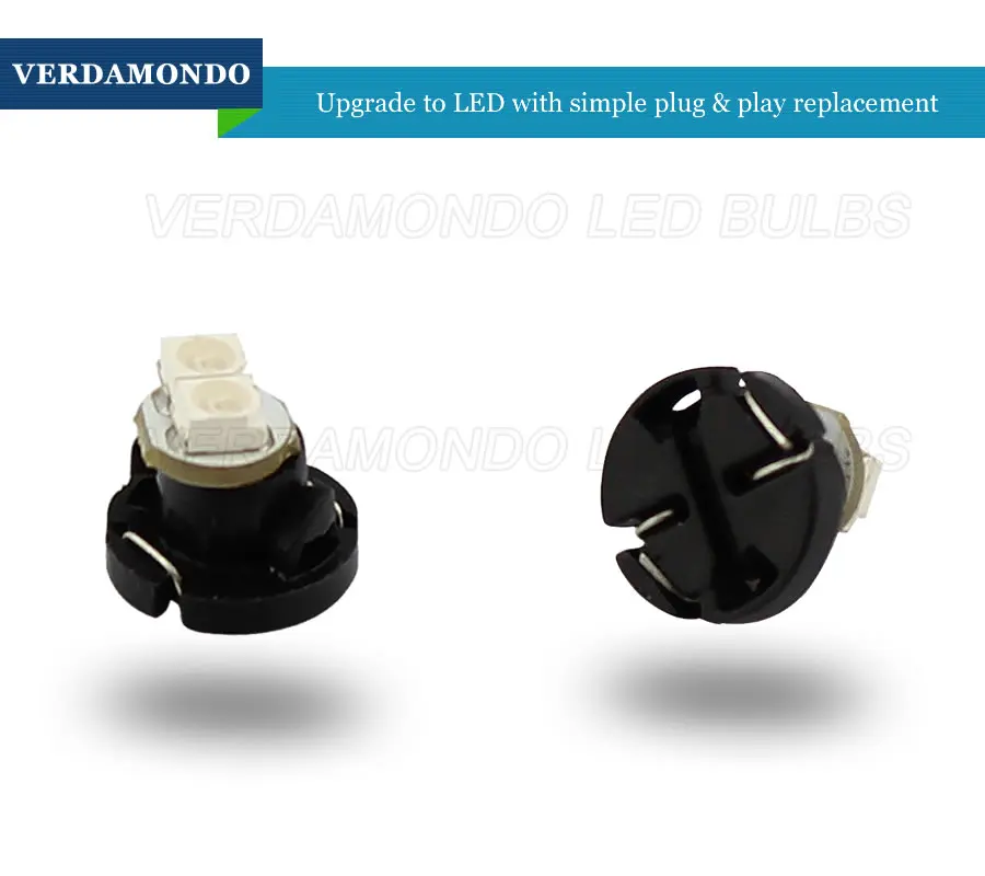 6 قطعة T4.2 2SMD 1210 3528 سيارة LED لوحة القيادة متر مصباح لوح لمبة أبيض أحمر أخضر أصفر وردي الجليد الأزرق 12 فولت