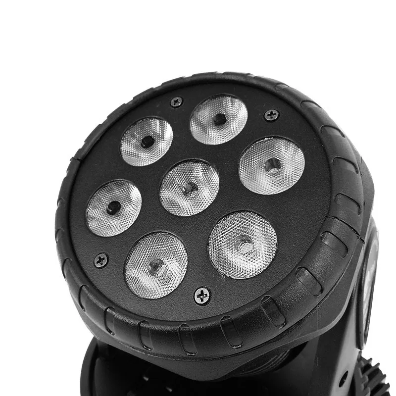 SHEHDS LED Par 7x12W/luz con cabezal móvil 7x12W RGBWA + UV DMX 12/16 canales luz de escenario para DJ club nocturno fiesta Dicso