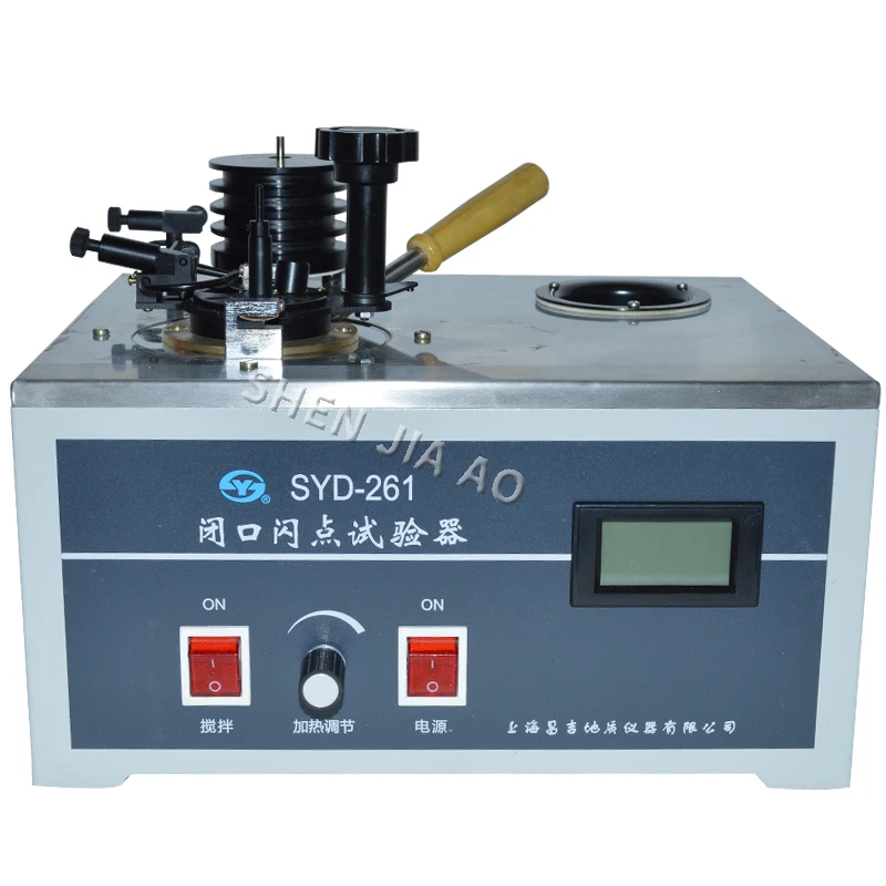 1 قطعة 220V سطح المكتب نوع مغلقة فلاش نقطة اختبار SYD-261 Pensky مارتنز البترول مغلقة كوب تستر نقطة الوميض