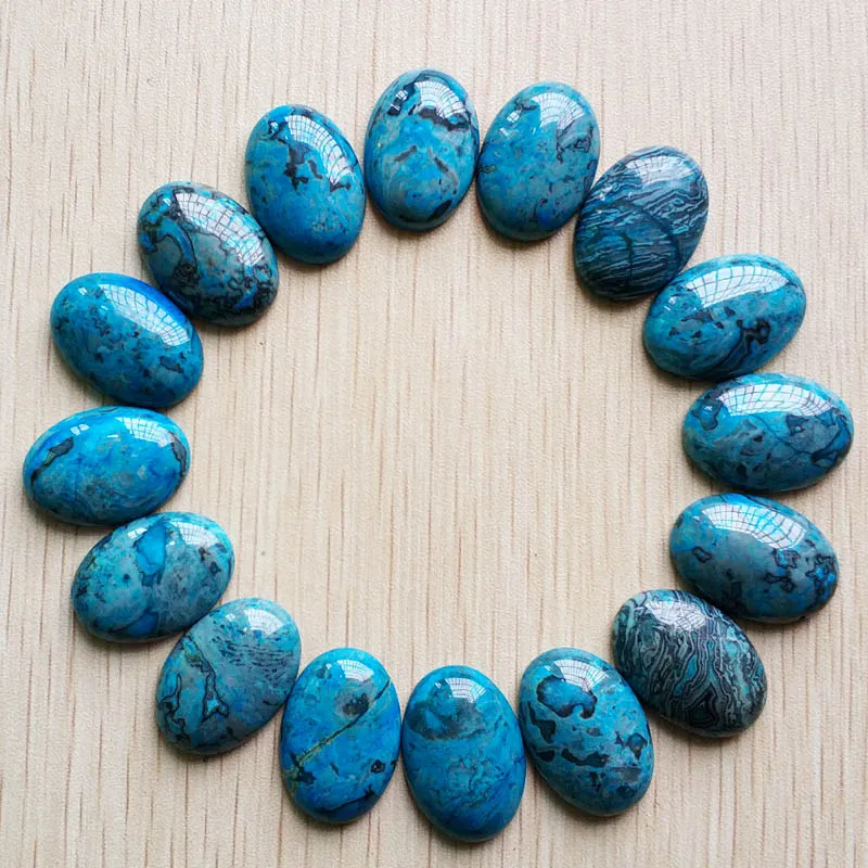 

Wholesale 20pcs/lot new fashion high quality natural blue onyx Oval CAB CABOCHON stone beads for jewelry making 18x25mm free