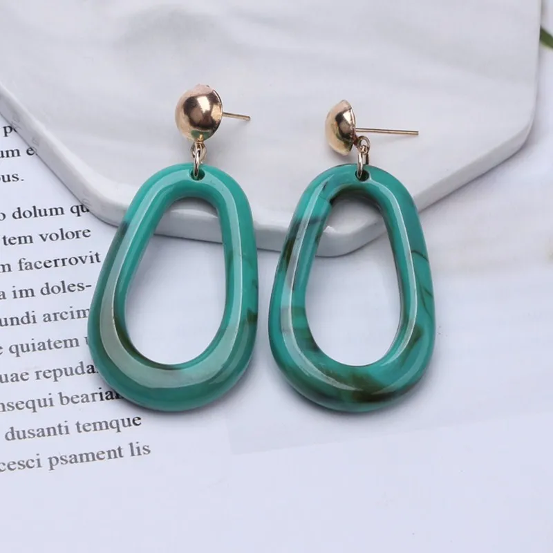 2024 New Arrivals Women\'s Hot Fashion Maxi Statement DIY Geometric Hollow Water Drop Egg shape Drop Earrings For Women Jewelry