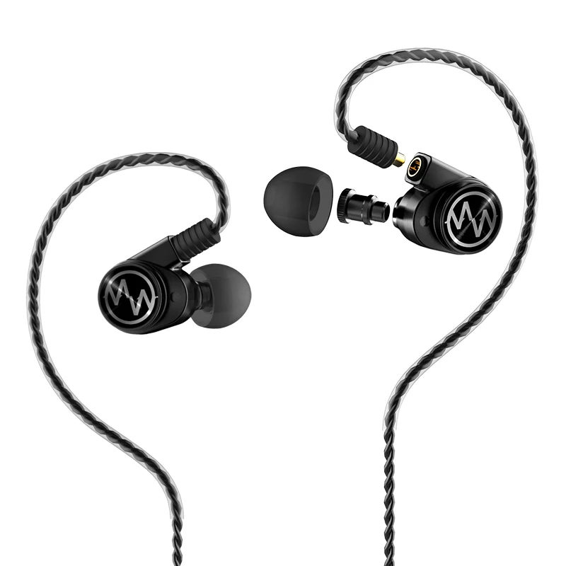 

Macaw GT600S Dual Driver Hybrid earphones DJ Monitor Professional Headphones Noise Cancelling Earbuds Detachable Mmcx Cable