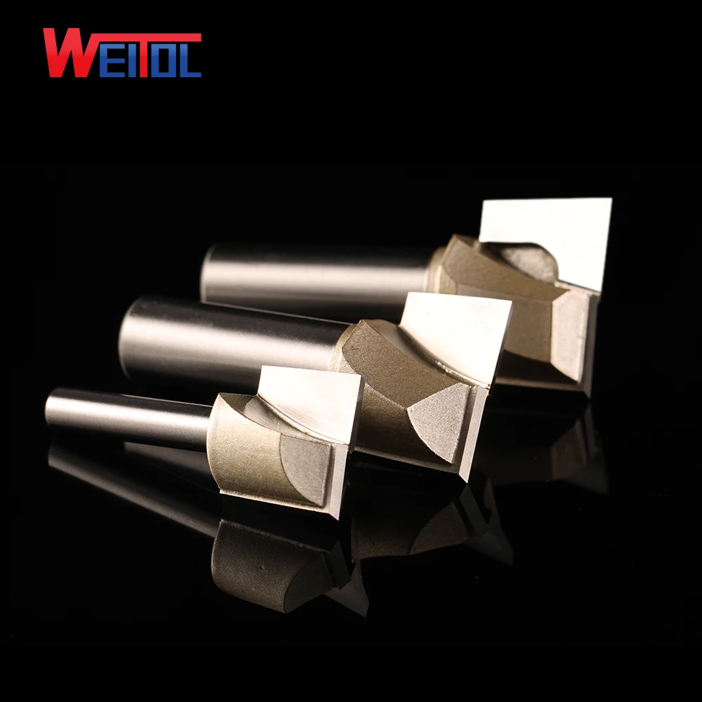 Weitol 1pcs 1/4 or 1/2 inch cleaning bottom bit woodworking tools CNC engraving bits router bit wood tools