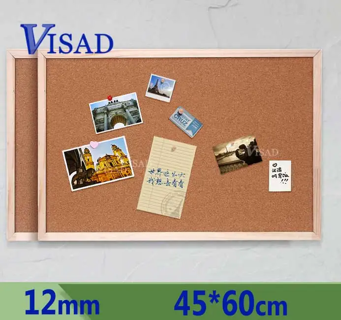 12mm Cork Board brown Bulletin Cork Message notice board 45*60cm home frame photo Board