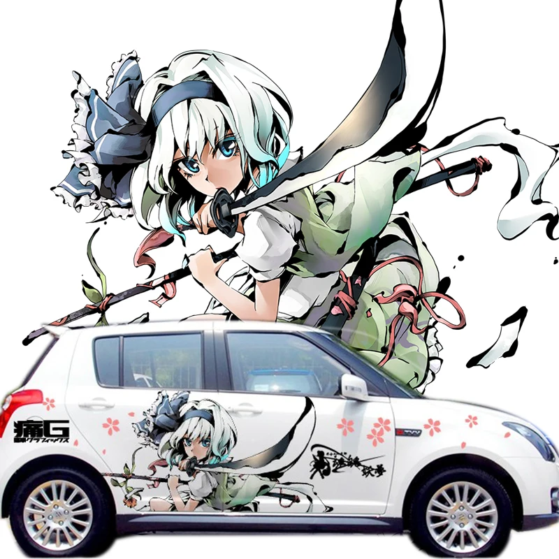 

Car Decoration Stickers Waterproof Japanese Anime Angel Beats Drift Racing Decal Stickers Door Stickers For smart MINI Cooper