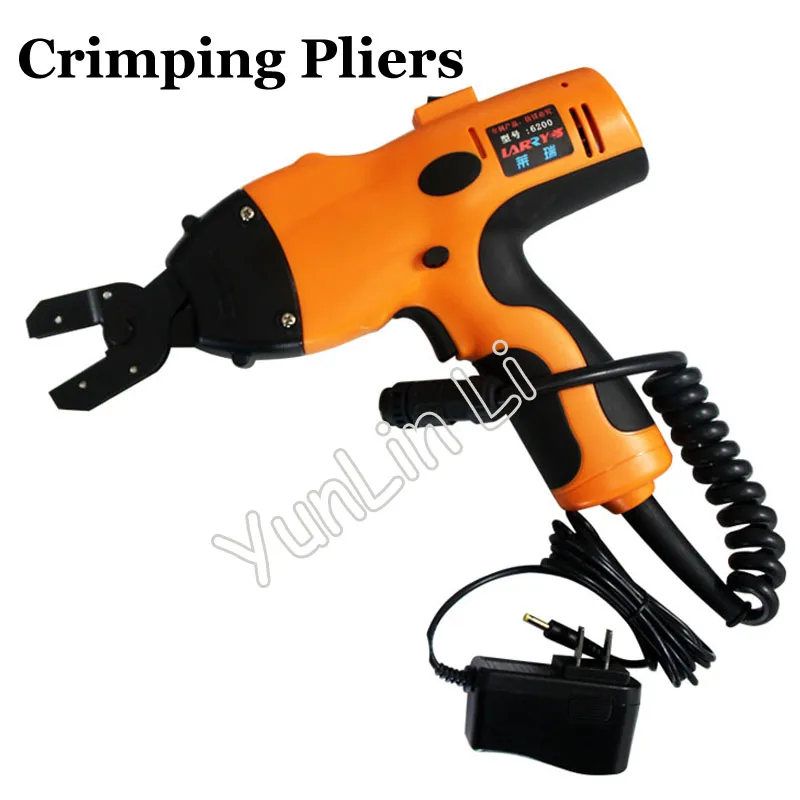 

Electric Crimping Pliers Pressure Tongs 6100C Insulated Cold Pressure OT Bare Terminal Wire Pliers Replaceable Head 7.2V