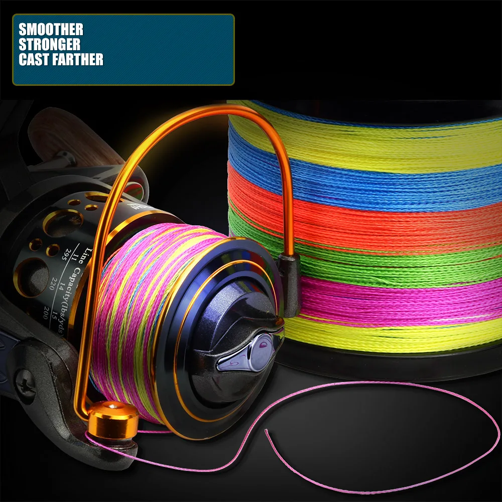 BAKAWA Brand 4 Strands 300M Braided Fishing Line Multicolor Super Power Japan Multifilament PE Braid Line Saltwater/Freshwater