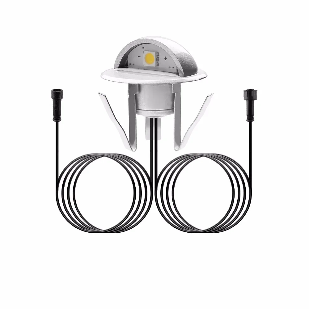 Profesional 12 v 0.4 W Luz Del Jardín Decorativo de Plata Cubierta de La Lámpara Luz Del Piso Al Aire Libre Llevado Encastrable Exterieur B106B