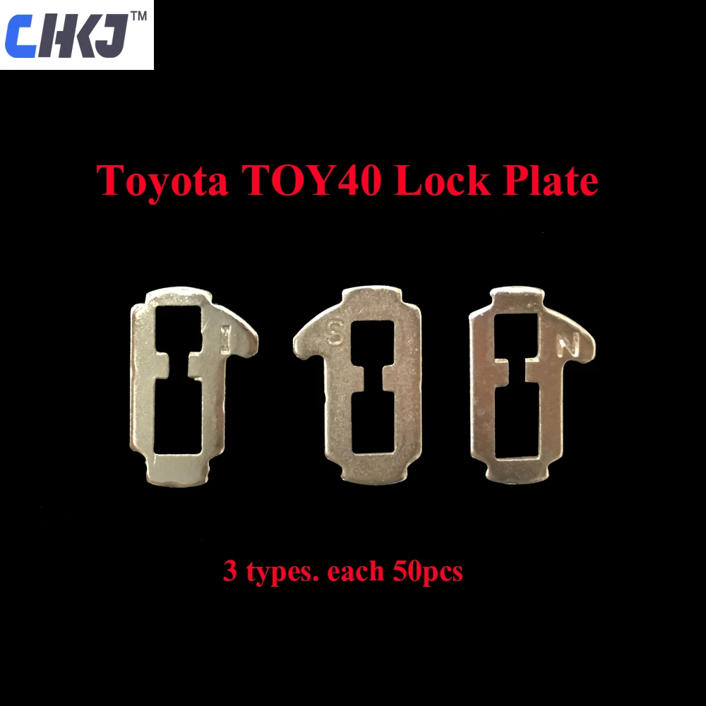 CHKJ-Placa de bloqueo de lengüeta de bloqueo de coche TOY40 para Toyota Camry Crown, Kits de reparación de automóviles, suministros de cerrajero, 3 tipos cada 50 piezas, 150 piezas por lote