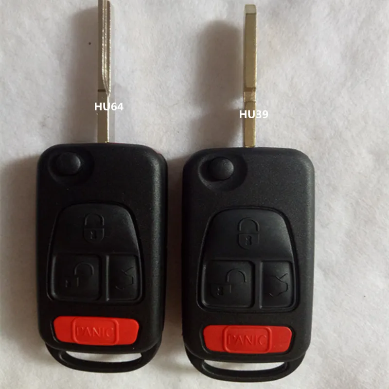 DAKATU 3PCS 4 Button 3 + 1 Panic Flip Remote Key Keyless Entry Case Shell Key Cover For Benz MB ML350 ML500 ML320 HU64/39