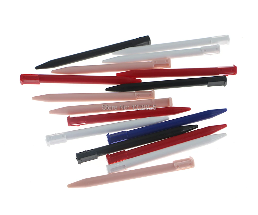قلم بلاستيكي بشاشة تعمل باللمس لقلم لمس نيتندوا 3DS ، قلم وردي ، أسود ، أبيض ، أحمر ، أزرق ، 5 في اللوت