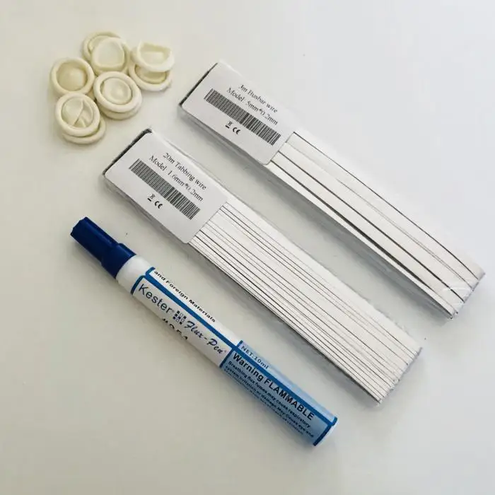 Соединительный провод для солнечных батарей, 10 м, шина 2 м, флюсовая ручка, 10 пальцев для подключения солнечной панели к пайке, лента PV