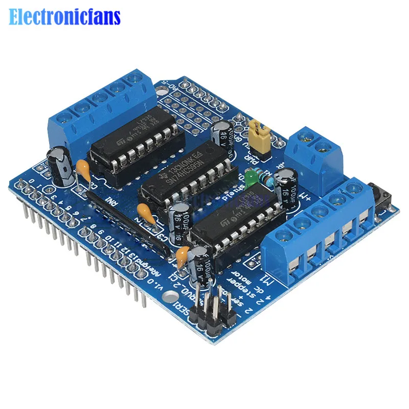 L293D Motor Shield Stepper Driver Board Control Module Motor Drive Expansion Board For Arduino Mega2560 4-Channel H-Bridge