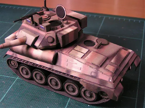 F V101 Scorpion Tank Camouflage 3D Paper Model DIY