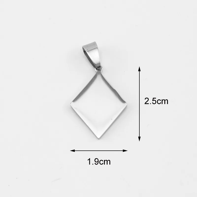 poker cards clubs Pendants for men women burnish double polished Stainless Stell Pendants&Necklace wholesale 10 pcs