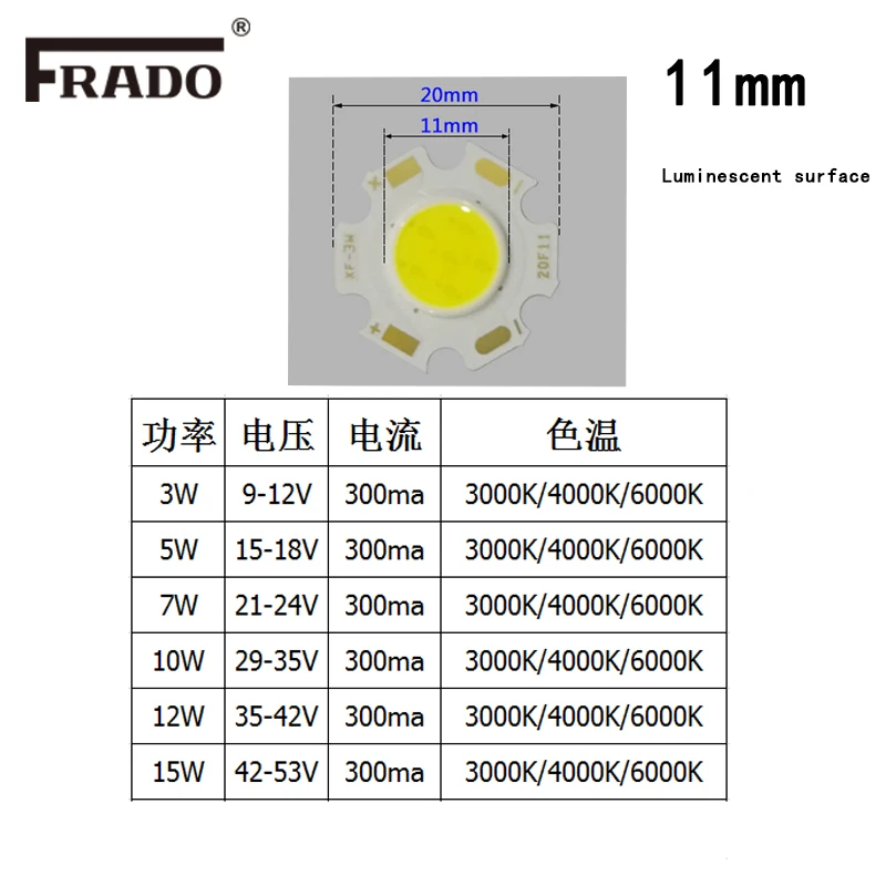 2PS 3W5W7W10W SMD LED COB Chip Diodes High Power Bead Light Lamp Bulb for Led Bulb Spotlight Street Led Lamp Neutral light4000K