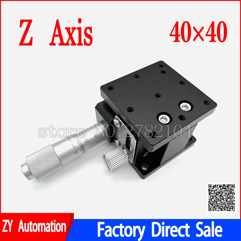 Eixo Deslocamento Elevador Stage Plataforma de Ajuste Fino Manual Cruz Rail Deslizante Tabela 40*40 mm Lz40 z