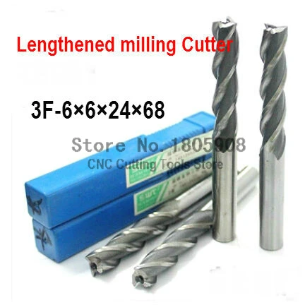 Free shipping 5pcs 6.0mm 3 Flute HSS & Extended Aluminium End Mill Cutter CNC Bit Milling Machinery tools Cutting tools.