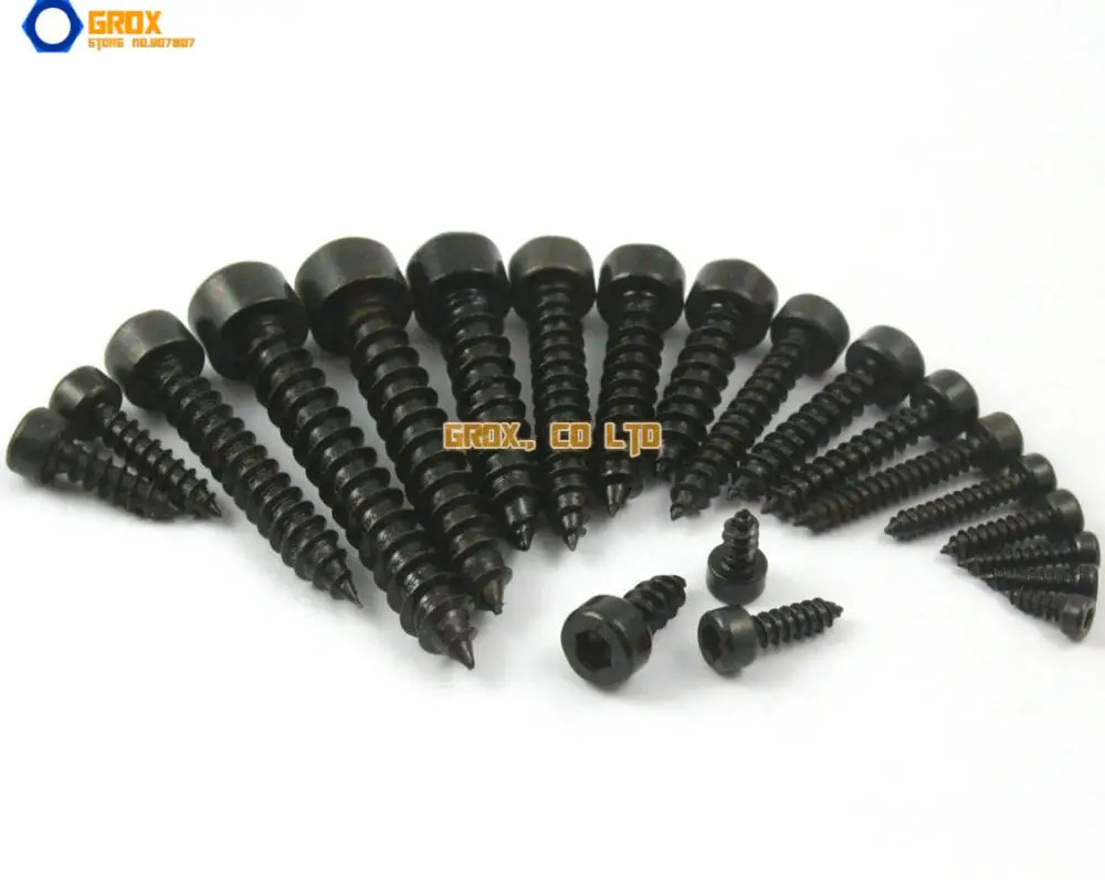 50 Pieces M4 x 35mm 8.8 Grade Alloy Steel Hexagon Socket Cap Head Self Tapping Screw Model Screw