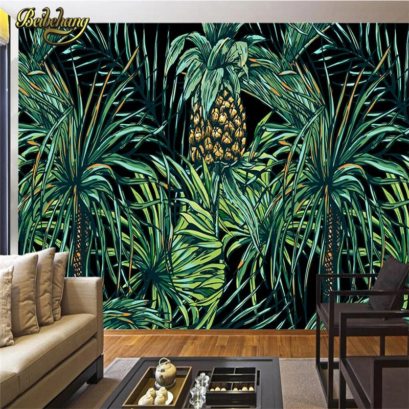 

beibehang Southeast Asian palm trees wall papers home decor Photo background wallpaper living room bedroom large wall art mural