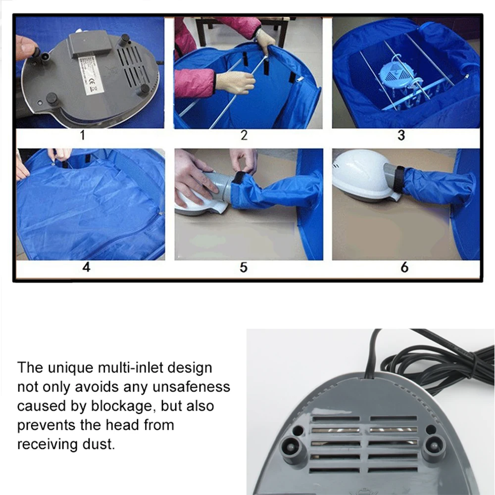 800W Household Clothes Dryer Mini Travel Folding Warm Air Baby Cloth Drying Machine Heater Hanger Laundry 220V