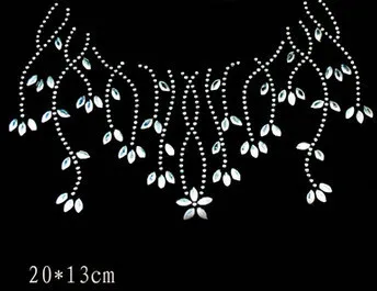 

2pcs/lot Shirt willow hot fix motif iron on crystal transfers design hot fix rhinestone designs iron on transfer patches