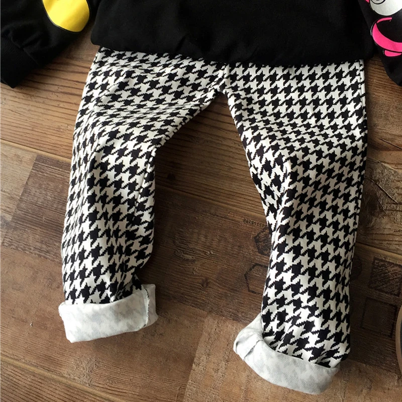 Girls Spring Autumn Pencil Pants Girls Houndstooth Leggings Classical Swallow Gird Skinny Tights Elastic Waist image 4