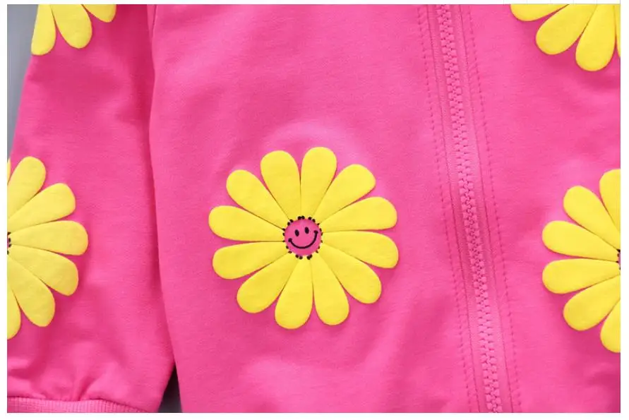 2023 echt Roupas Infantis kinder Kleidungsstück Frühling Und Herbst Neue Mädchen Reine Baumwolle Druck Drei-stück Kind Anzug 0-4y – Detail 13