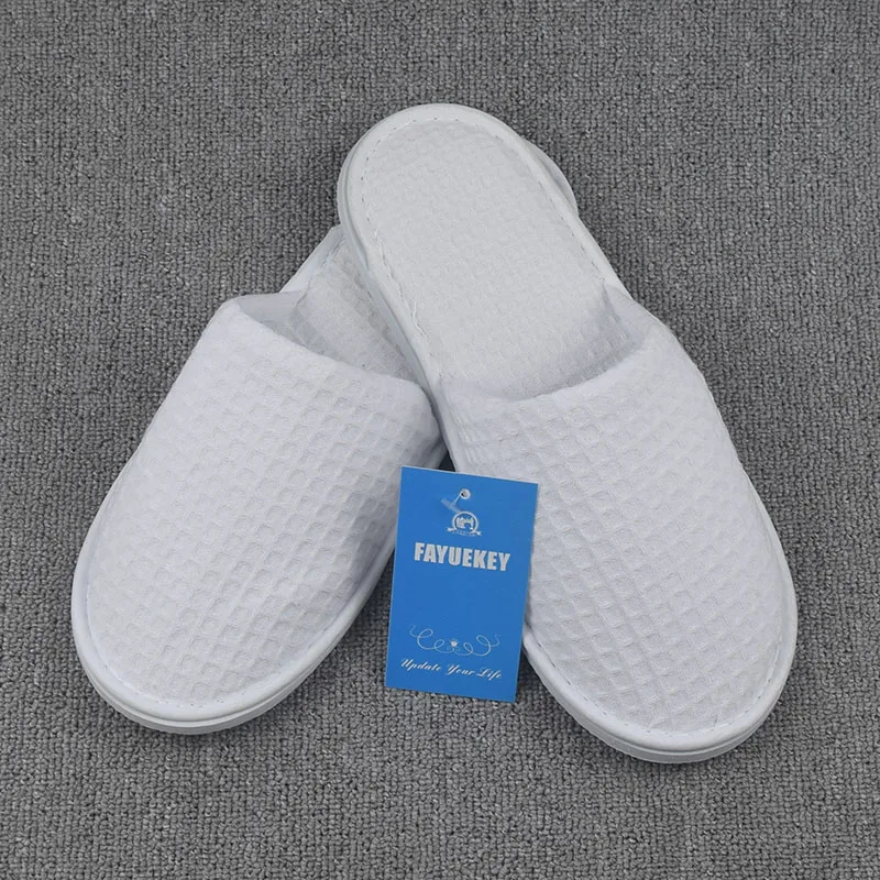 FAYUEKEY 2018 New Wholesale 5pairs\\lot Hotel Club Supplies Not Disposable Hospitality Slippers Home Indoor Floor Guest Slippers