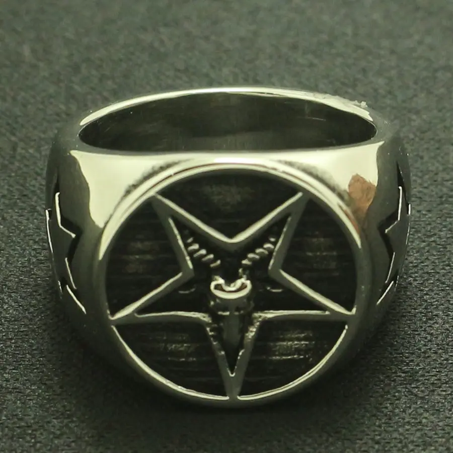 Mens Boys 316L Stainlesss Steel Cool Stars Sheepshead Newest Ring