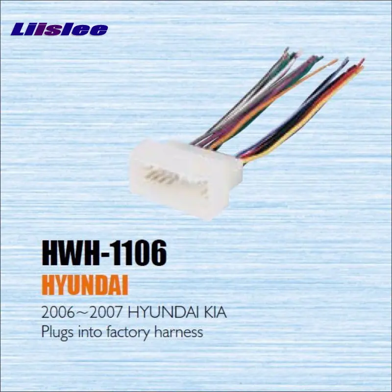 

For Hyundai Elantra Lantra Avante XD 2015~2018 Car Plugs Into Factory Harness Radio Power Wire Adapter Stereo Cable Male