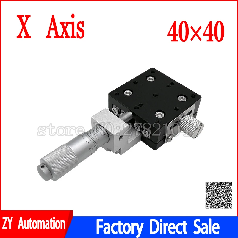 Plataforma de Corte Manual Estágios Lineares Ajuste do Rolamento Mesa Deslizante Trilho Transversal Eixo x 40×40 mm X40-l X40-c X40-r