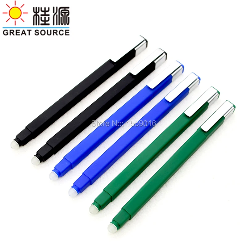 MQQ Gel Erasable Pen black ink 3 colors case with 2pcs tube  10PCS/LOT  high quality Free Shipping