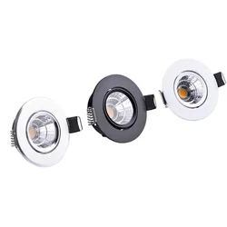 3W 5W punktowe reflektory LED Mini led sufitowe lampy halogeny AC85-265V lampa wbudowana żarówki do szafki licznik prezentacja oświetlenie domu