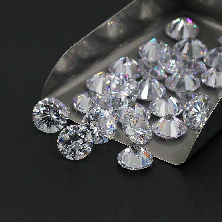 50pcs 5A White CZ 11mm Round Brilliant Cut Loose Synthetic Cubic Zirconia Stones