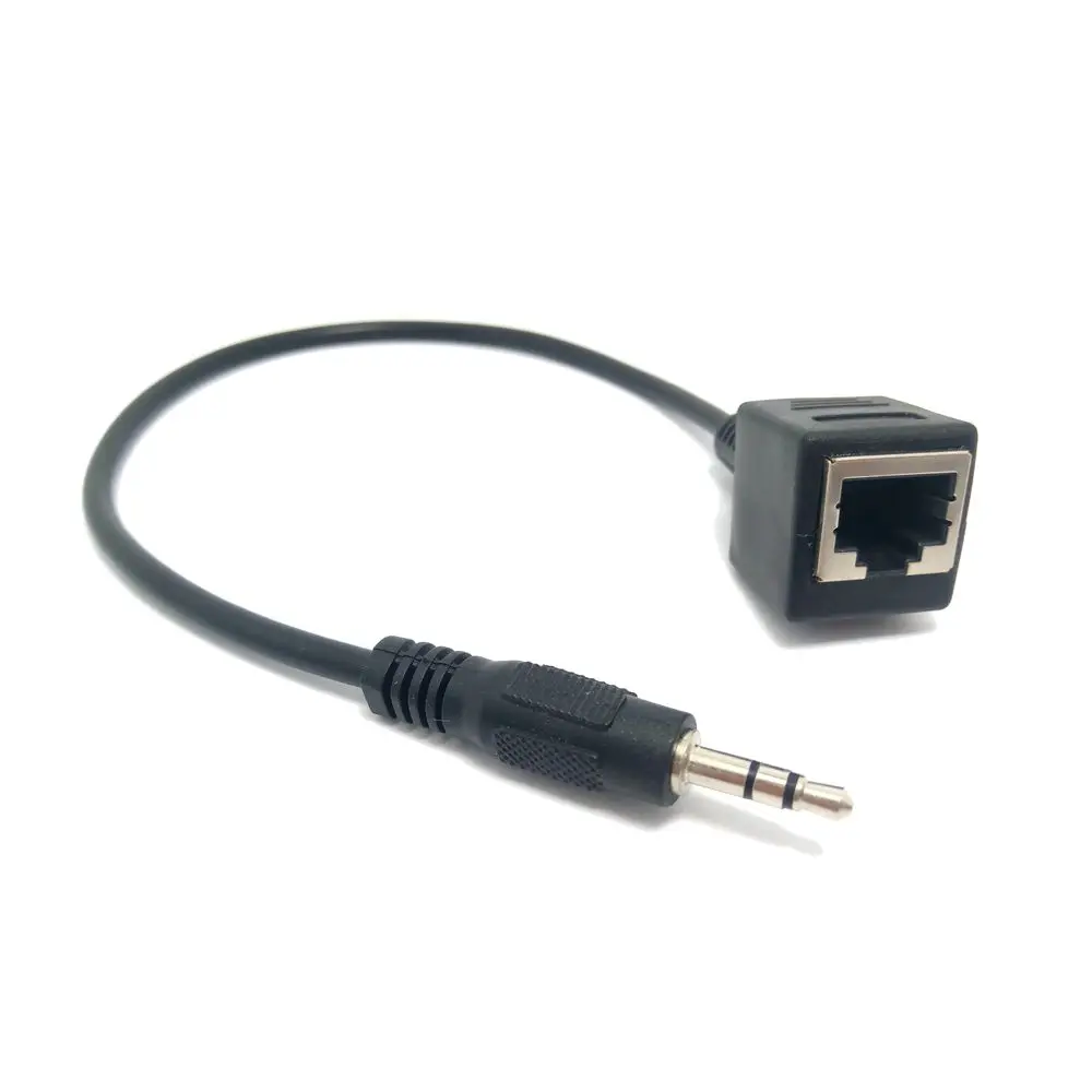 شبكة RJ45 أنثى إلى DC3.5 جاك تيار مستمر 3.5 كابل موصل ذكر محول لجهاز شاشة تعمل باللمس KTV 0.3m