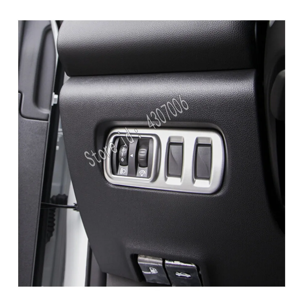 For Renault Kadjar 2016 2017 2018 2019 2020 Car Sticker Front Head Fog Light Switch Trim Frame Lamp Panel Anti Skid Button 1PCs