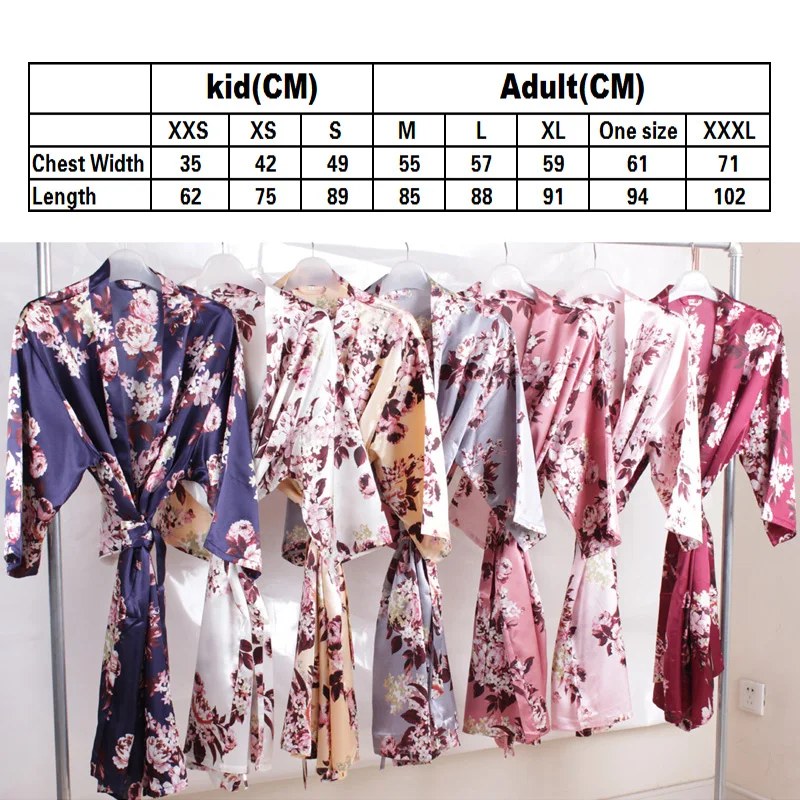 Flower short Blossom Sleeping wear Kimono Style Robe A2350