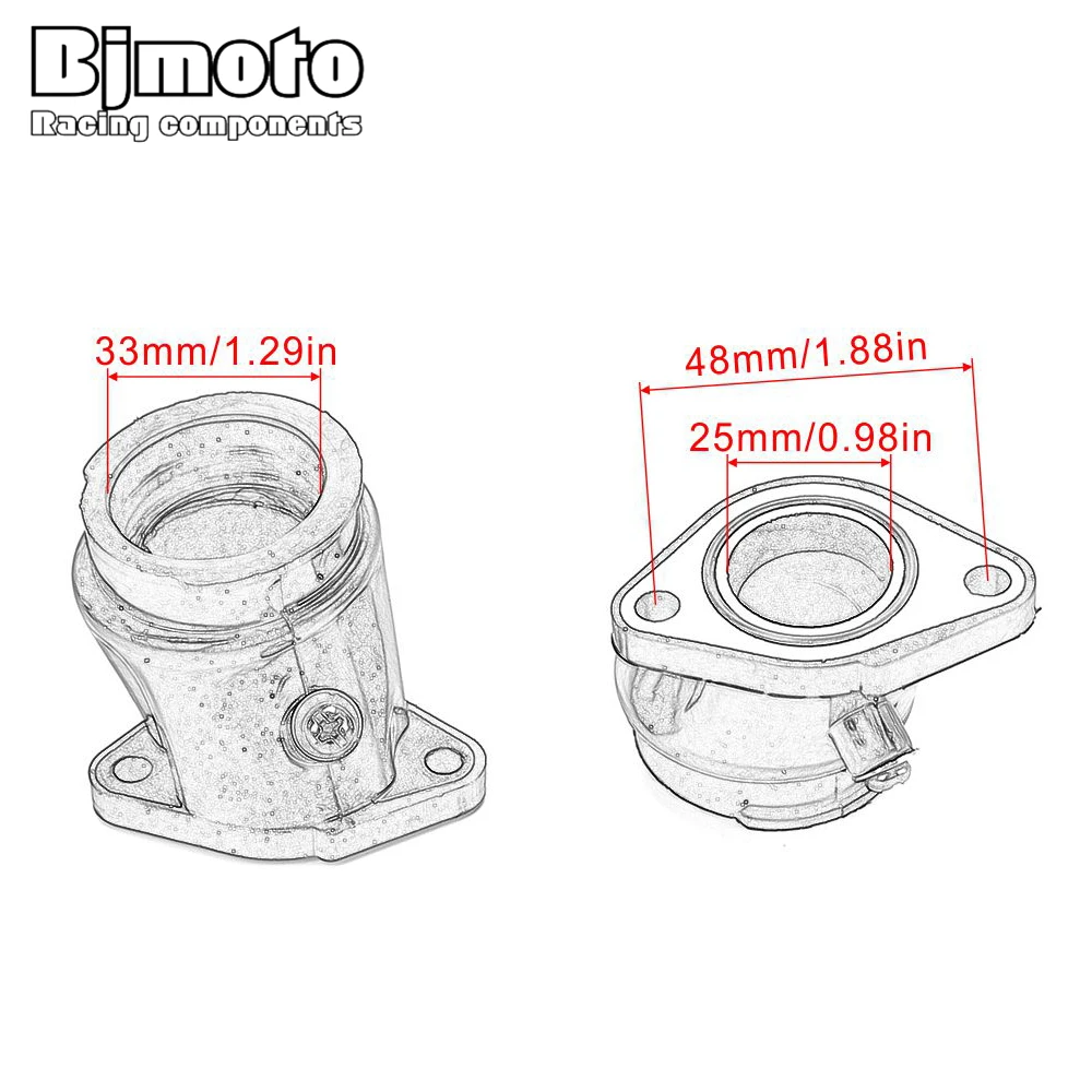 Motorcycle Carburetor Manifold Interface For Honda CBT125 Rebel CA250 CMX250 CMX250C Carb Intake Pipe Adapters Connector Glue