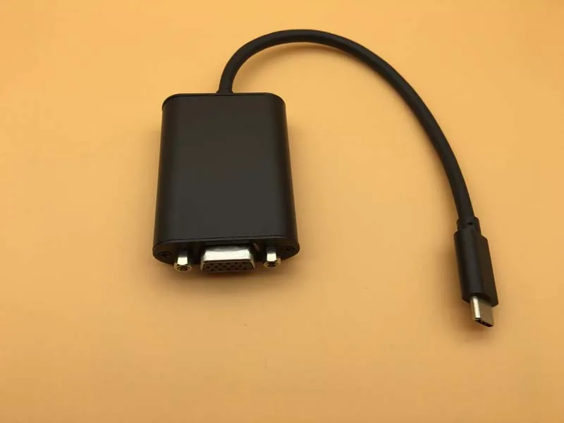 Adaptador tipo C a VGA, Cable de conversión USB 3,1, carcasa de aluminio, convertidor para TV, proyector, vídeo, 1200P, HD
